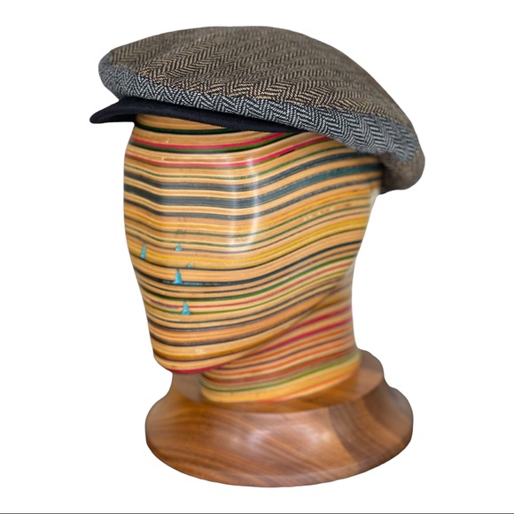 BRIXTON black brown grey hooligan baggy snap cap NWT sz M - Picture 4 of 8